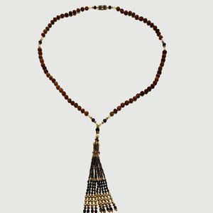 NWT - Sautoir Halele'a Hawaii - Rudraksha Seeds and Ka Heleloni Shells Necklace